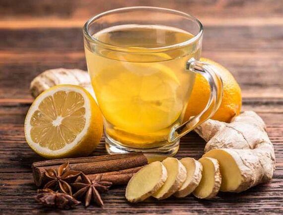 Çaj me xhenxhefil, limon, kanellë dhe karafil për ereksione të qëndrueshme